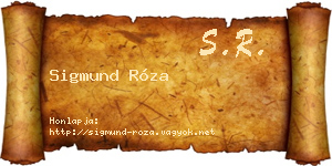 Sigmund Róza névjegykártya